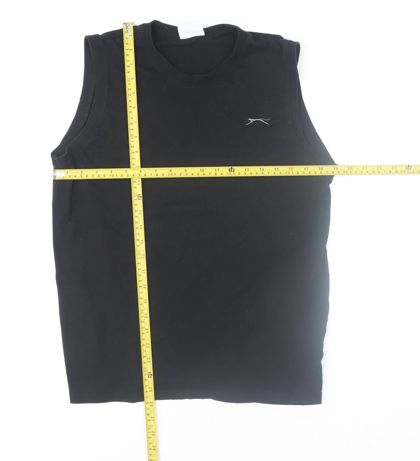 Slazenger Men's Black Sleeveless Tank Top M Basic Sportswear