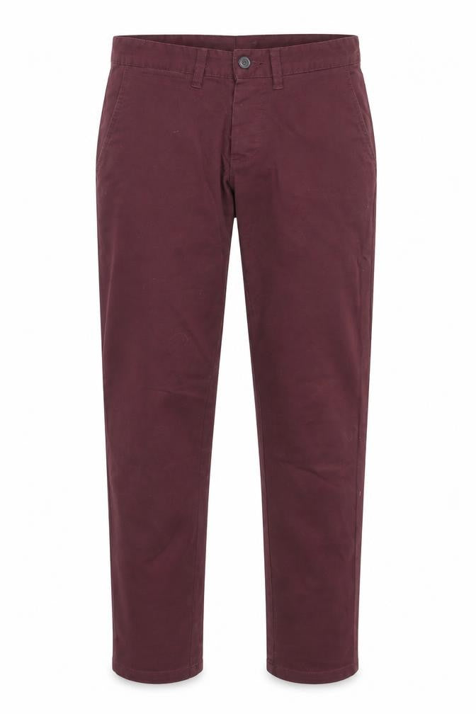 Front view of Denim Co. Men's Red Slim Fit Chino Trousers W28 L32