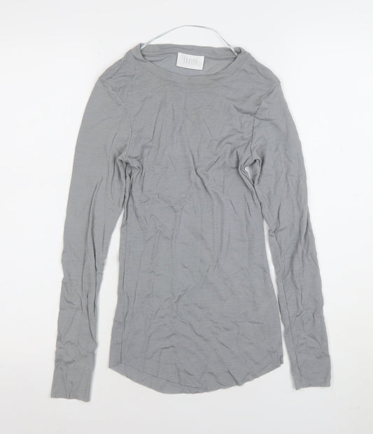 Savida Women's Grey Long Sleeve Crew Neck Jersey Top Size 10