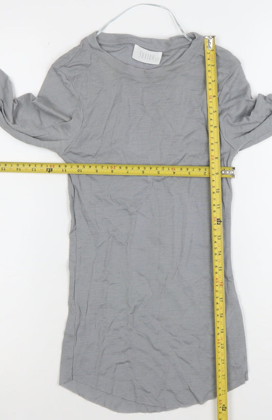 Savida Women's Grey Long Sleeve Crew Neck Jersey Top Size 10