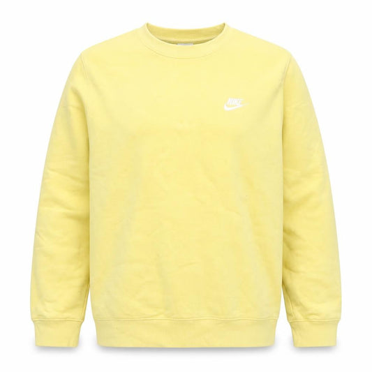 Nike Women Yellow Crew Neck Pullover Sweatshirt XS Cotton Blend