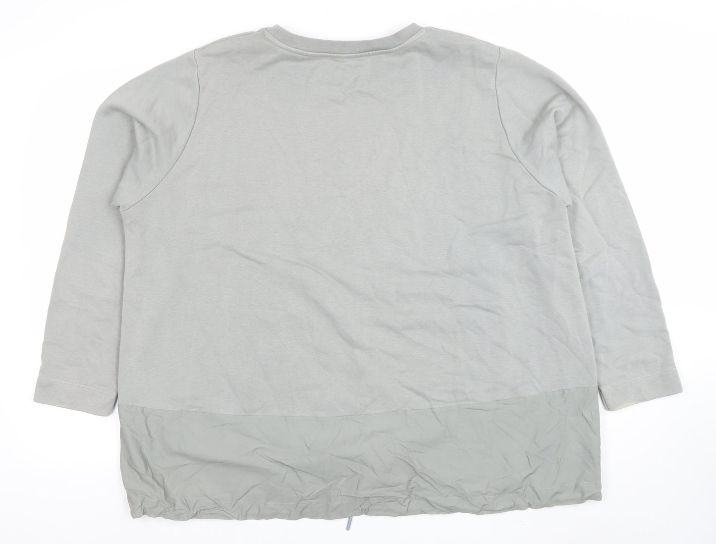 Carolyn Donnelly The Edit Women Grey XL Pullover Sweatshirt with Drawstring Hem