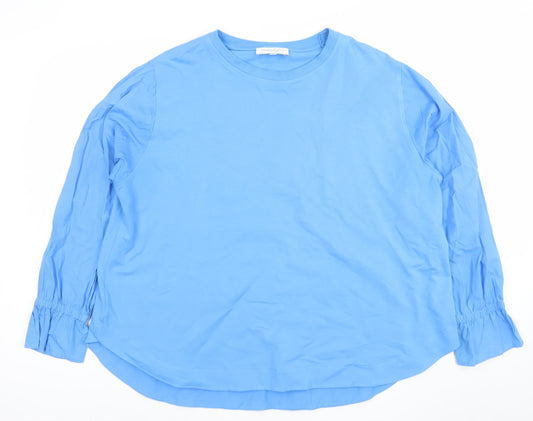 Carolyn Donnelly The Edit Blue Long Sleeve Jersey Top XL Women's Casual