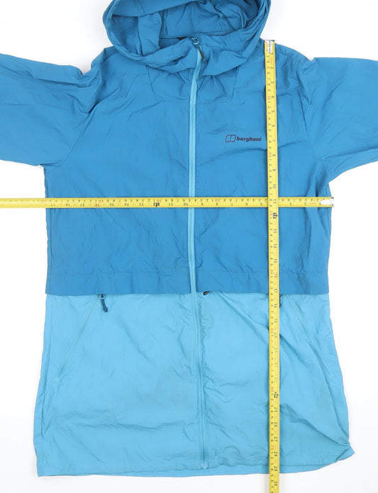 Berghaus Women’s Blue Hooded Windbreaker Jacket Size 14 Lightweight