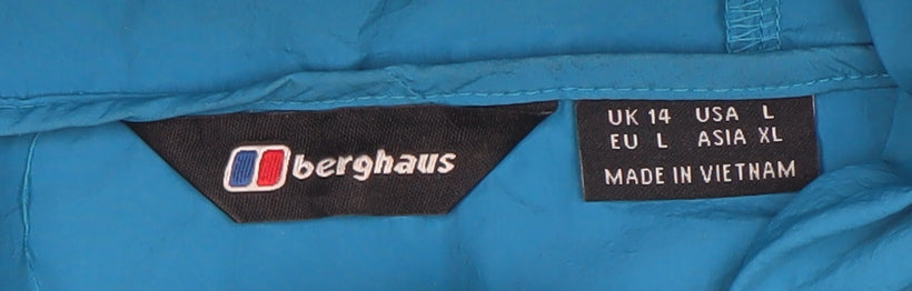 Berghaus Women’s Blue Hooded Windbreaker Jacket Size 14 Lightweight