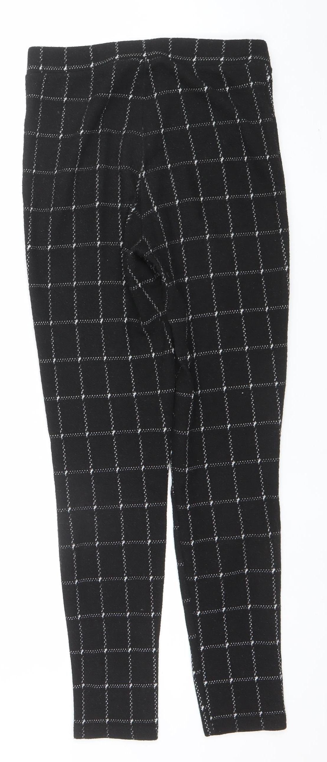 George Women's Black Check Stretch Leggings Size 10