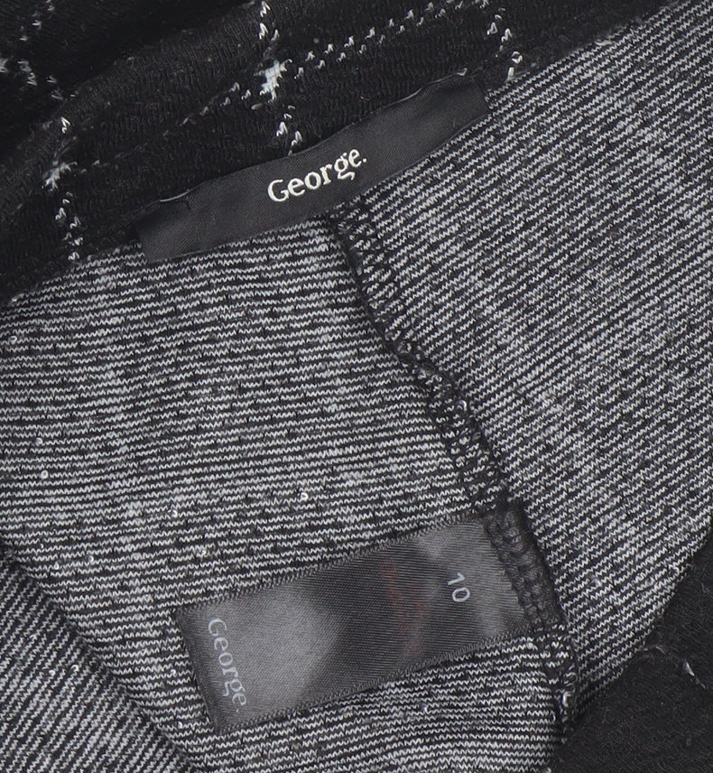George Women's Black Check Stretch Leggings Size 10
