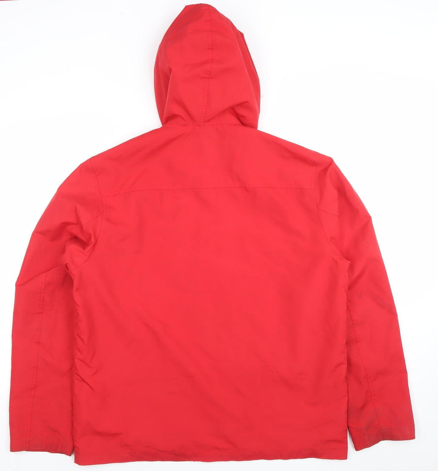 Old Navy Womens Red Hooded Parka Jacket Size L Cotton Blend Casual