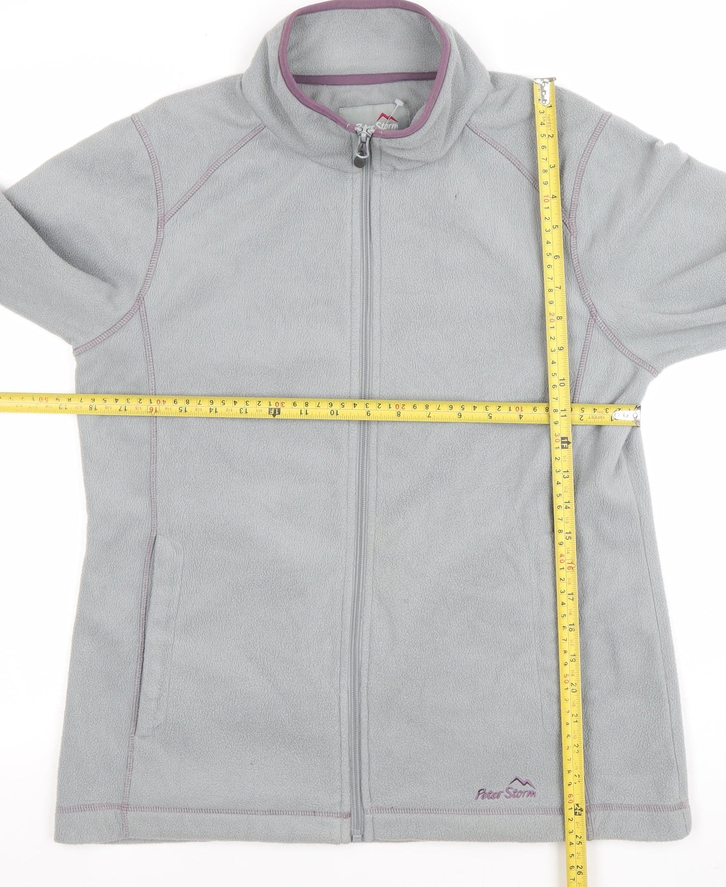 Peter Storm Womens Grey Full Zip Fleece Jacket Size 12