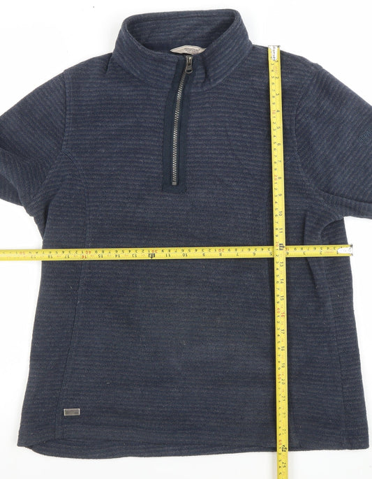 Regatta Women Navy 1/2 Zip Fleece Pullover Size 14 Outdoor Sweatshirt