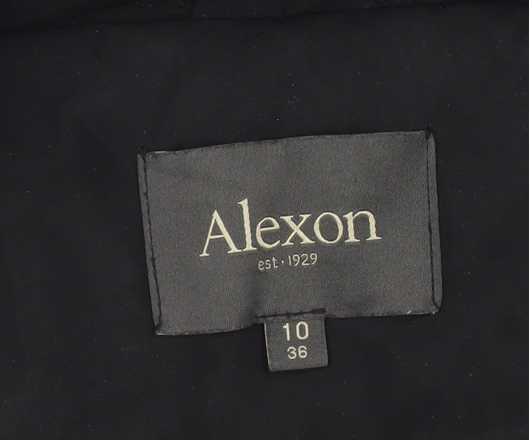 Alexon Women's Black Size 10 Mid-Length Puffer Coat with Toggle Fastening