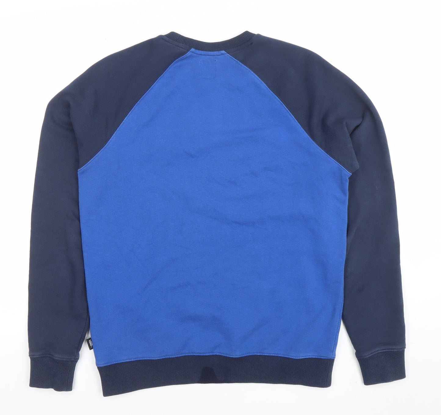 Vans Mens Blue Crew Neck Pullover Sweatshirt XS Regular Fit