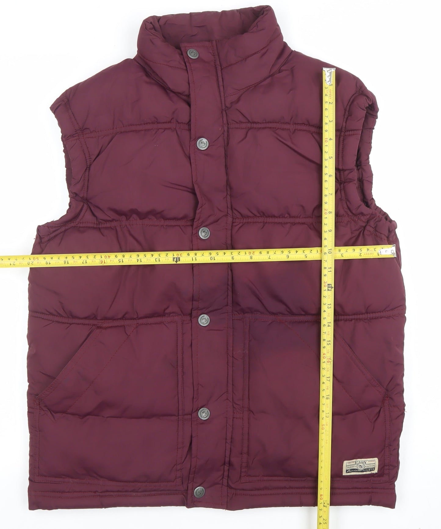 EASY Men's Red Padded Bodywarmer Waistcoat Size S Polyester