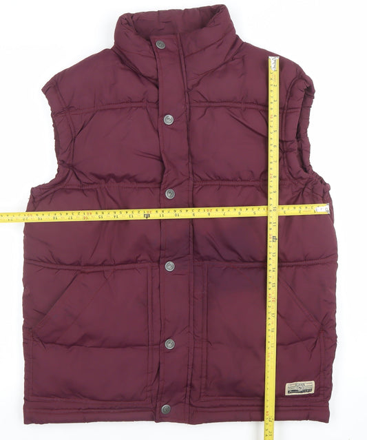 EASY Men's Red Padded Bodywarmer Waistcoat Size S Polyester
