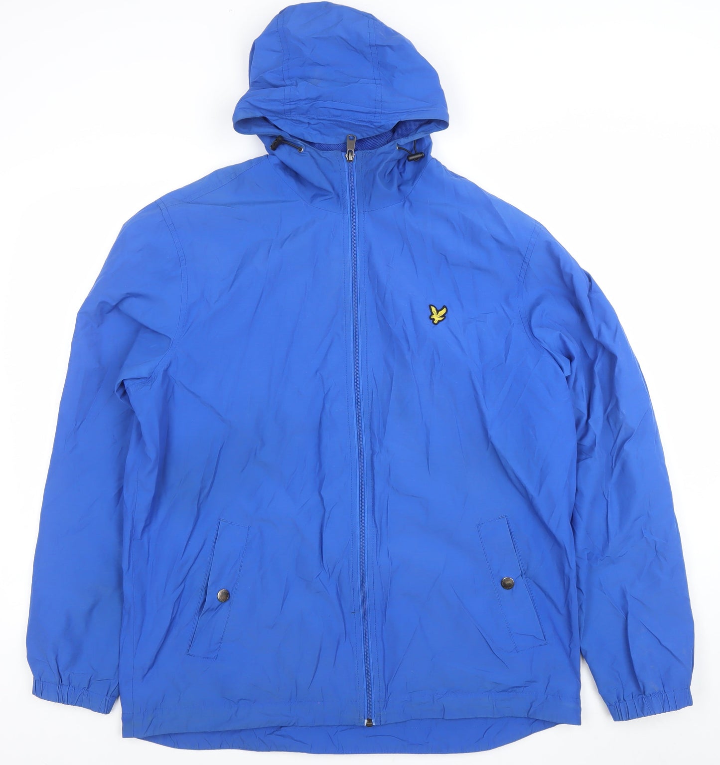 Lyle & Scott Men's Blue XL Windbreaker Hooded Full Zip Jacket