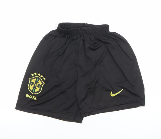 Nike Boys Black Brazil CBF Athletic Football Shorts Size 12 Years