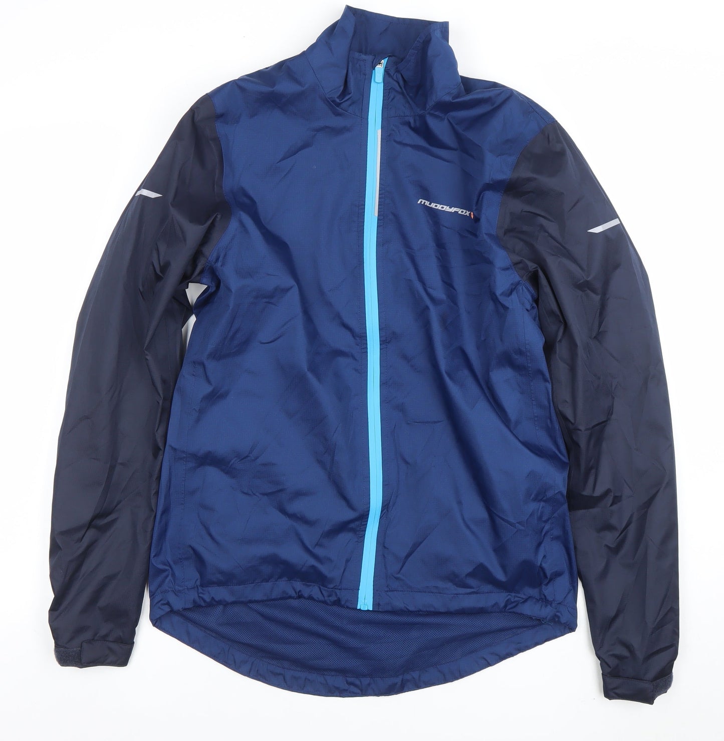 Muddyfox Men's Blue Windbreaker Cycling Jacket Size S Lightweight Waterproof