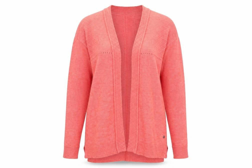 White Stuff Women’s Pink Merino Wool Blend Long Sleeve V-Neck Cardigan Size 6