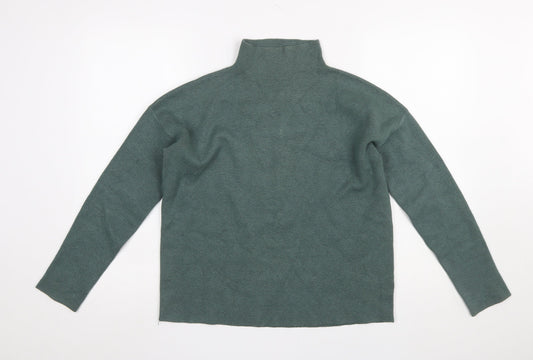 Tahari Women’s Green Mock Neck Knit Jumper Size S
