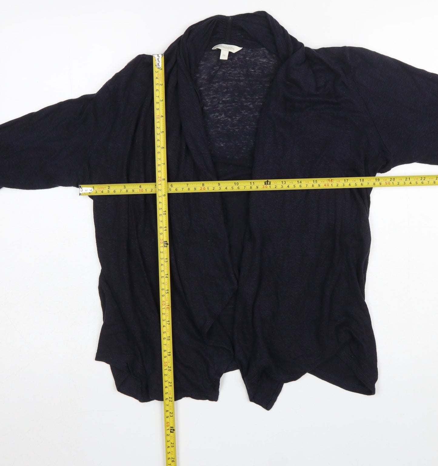 Monsoon Women’s Black Knit Open Front Cardigan Size M