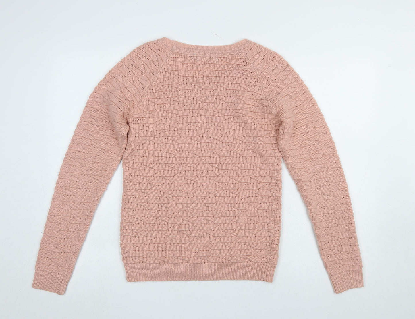 Lupa Women Pink Knit Crew Neck Pullover Jumper Size 10
