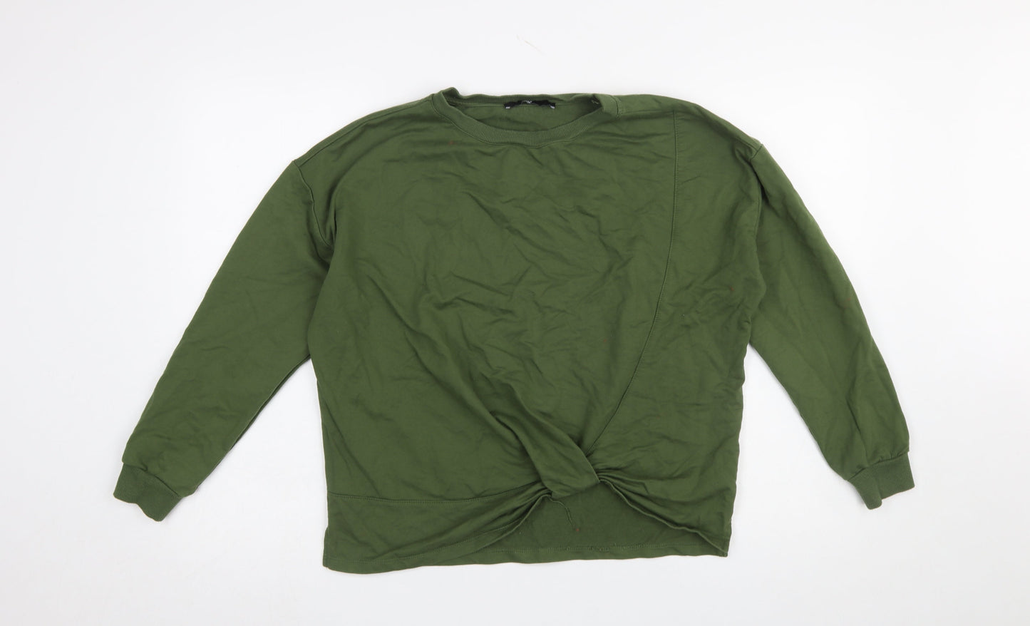 Very Women’s Green Twist Front Pullover Sweatshirt Size 12