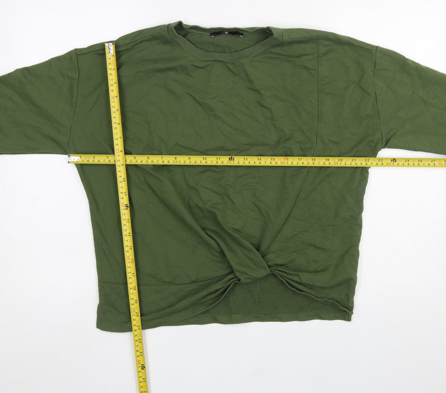 Very Women’s Green Twist Front Pullover Sweatshirt Size 12