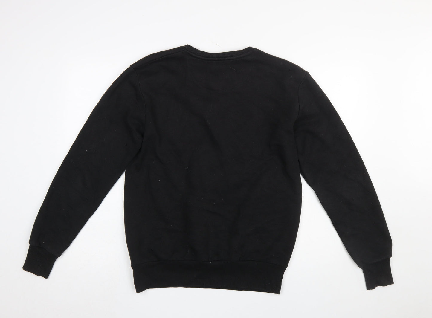 Ellesse Men's Black Crew Neck Sweatshirt S Regular Fit Logo Pullover