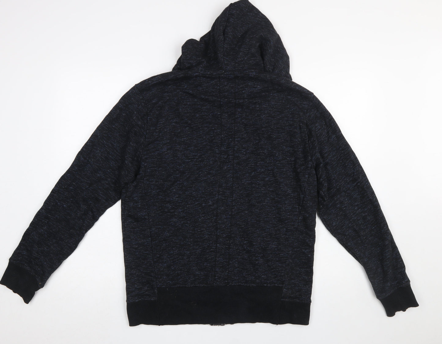Religion Men's Black Full Zip Hoodie Size M Cotton Blend