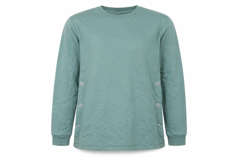 ASOS Design Women’s Green UK 10 Maternity Sweatshirt with Side Snap Detail