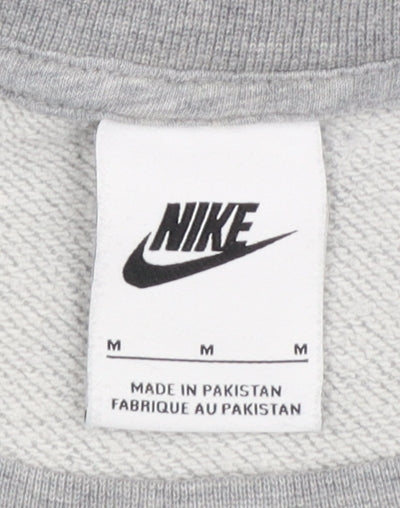 Nike Men's Grey Logo Crew Neck Pullover Sweatshirt Size M