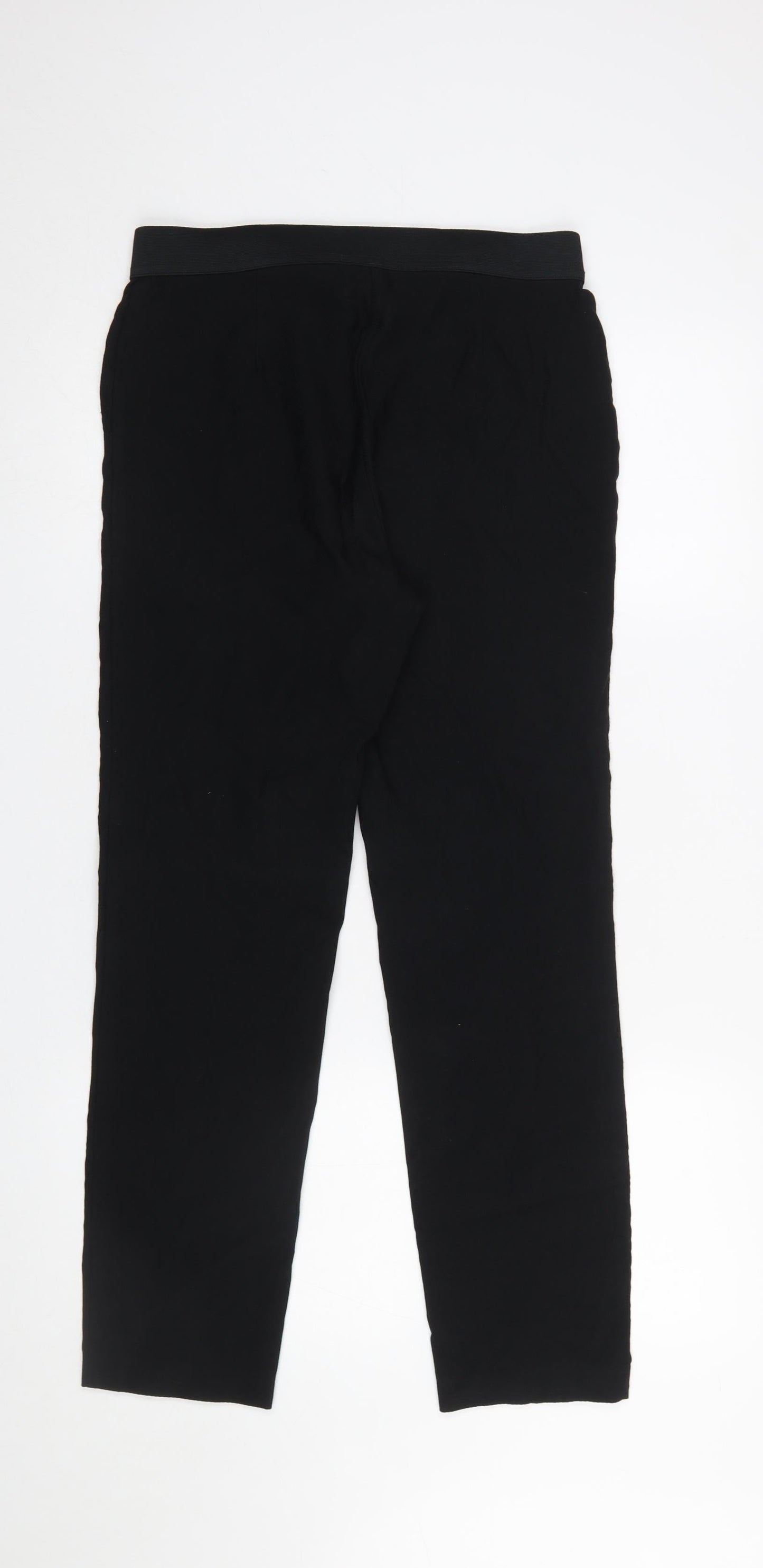 Gallery Womens Black Size 12 Straight Leg Trousers with Stretch