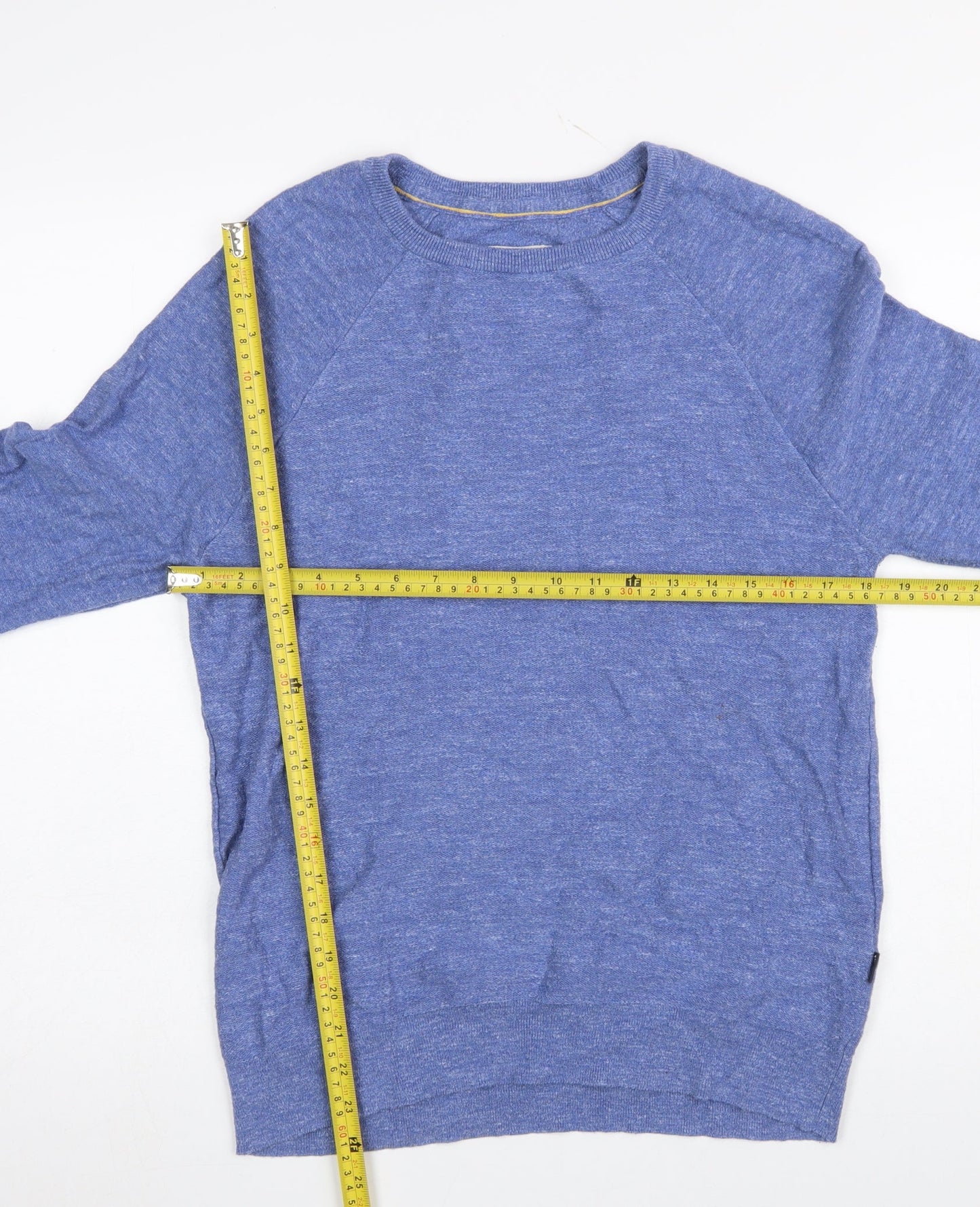 Fat Face Men's Blue Cotton Crew Neck Pullover Jumper Size S