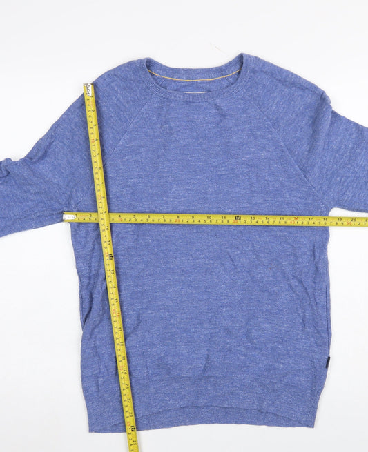 Fat Face Men's Blue Cotton Crew Neck Pullover Jumper Size S