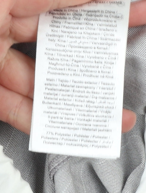 Additional view of Only Women’s Grey Pinstripe Tailored Drawstring Trousers L 32