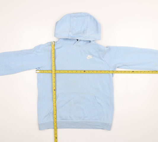 Nike Boys Blue Pullover Hoodie XL 158-170cm Cotton Fleece Sweatshirt