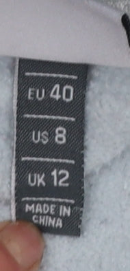 Ellesse Women’s Light Blue Pullover Hoodie UK 12 Cotton Blend Logo Sport