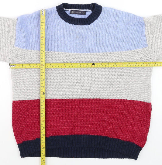 Marks and Spencer Men's Multicoloured M Chunky Knit Pullover Jumper