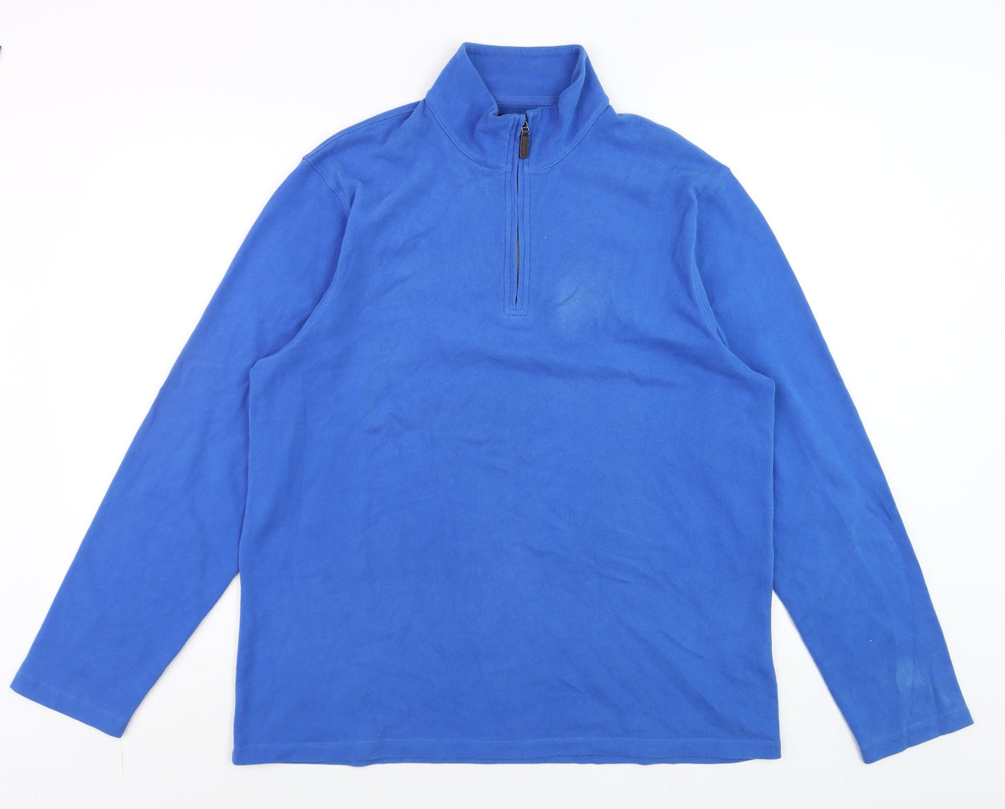 J.Crew Mercantile Men's Blue 1/4 Zip Cotton Jumper Size L