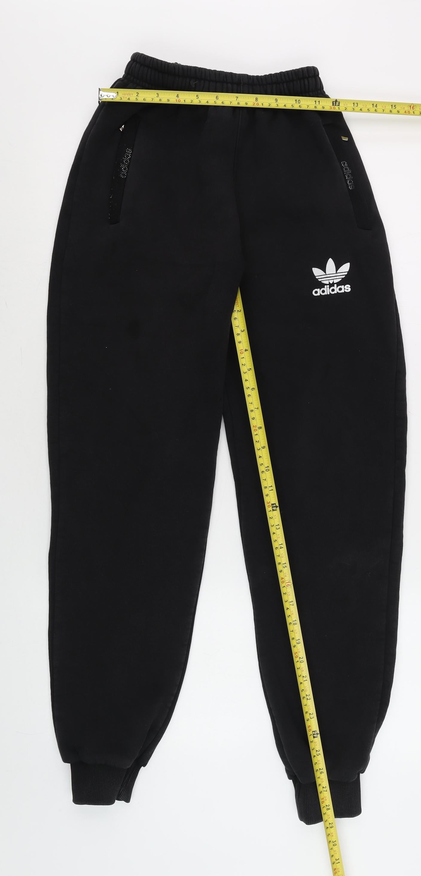 Adidas Men's Black Jogger Sweatpants M Fleece Tapered Fit Activewear