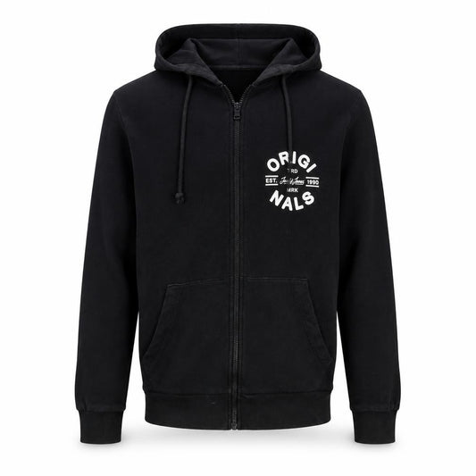 Jack & Jones Men’s Black Full Zip Hoodie Size S Graphic Print