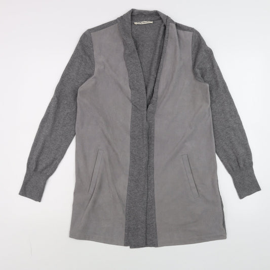 Betty Barclay Women's Grey Long Sleeve Open Wrap Cardigan Size M