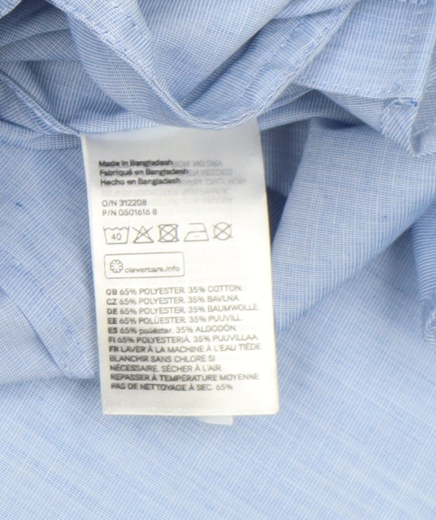 H&M Men's Blue Slim Fit Easy Iron Long Sleeve Dress Shirt Size S
