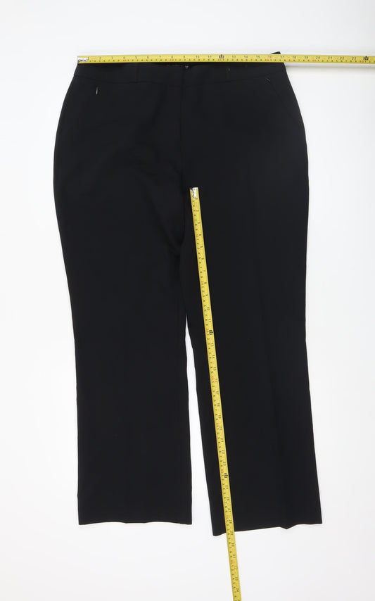 Dunnes Womens Black Size 16 Dress Pants Trousers Straight Leg Workwear