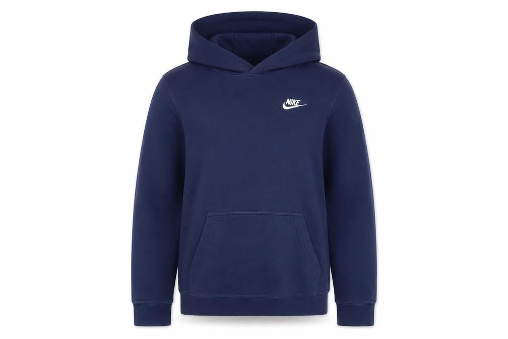 Nike Boys Navy Blue XL Pullover Hoodie with Logo and Kangaroo Pocket