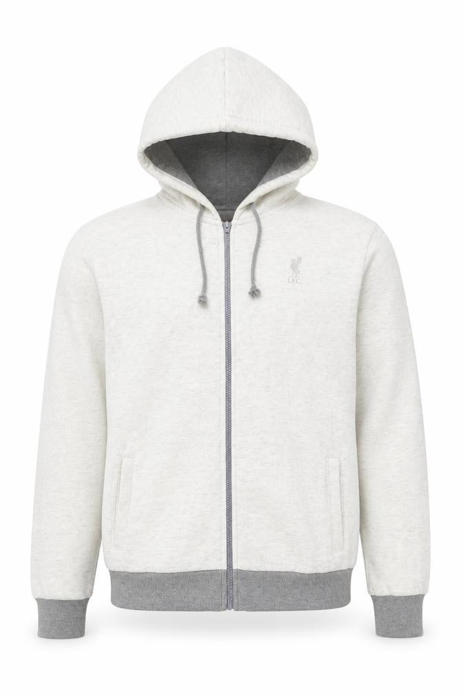 LFC Men's Grey Full Zip Hoodie Size M Cotton Blend