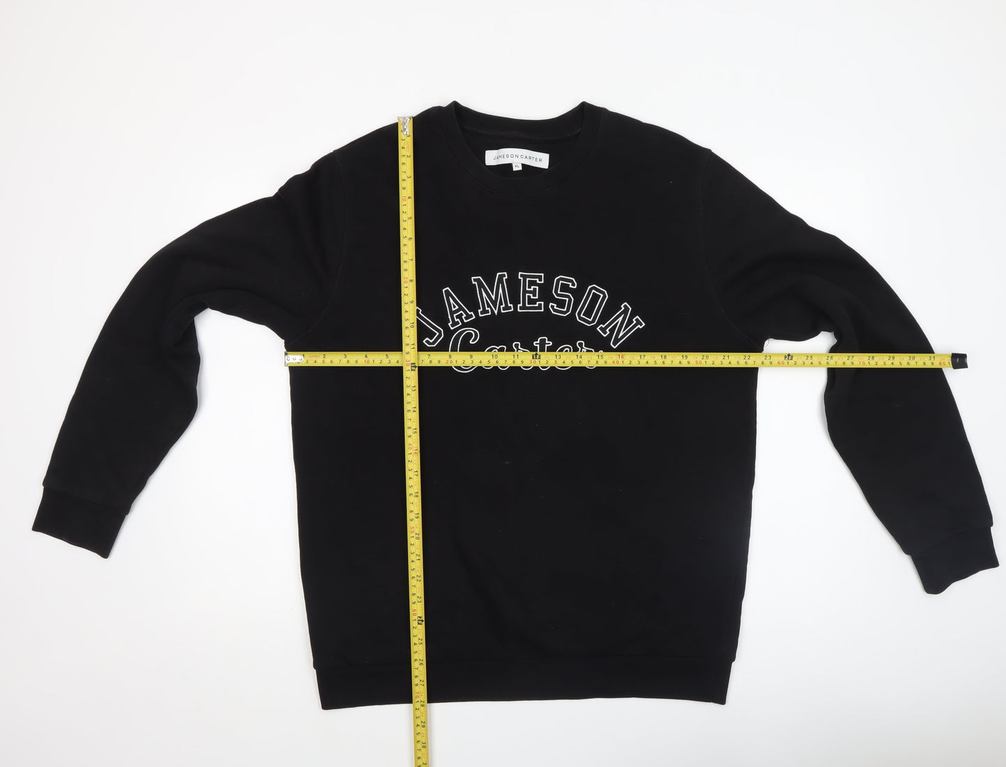 Jameson Carter Men's Black XL Crew Neck Pullover Sweatshirt