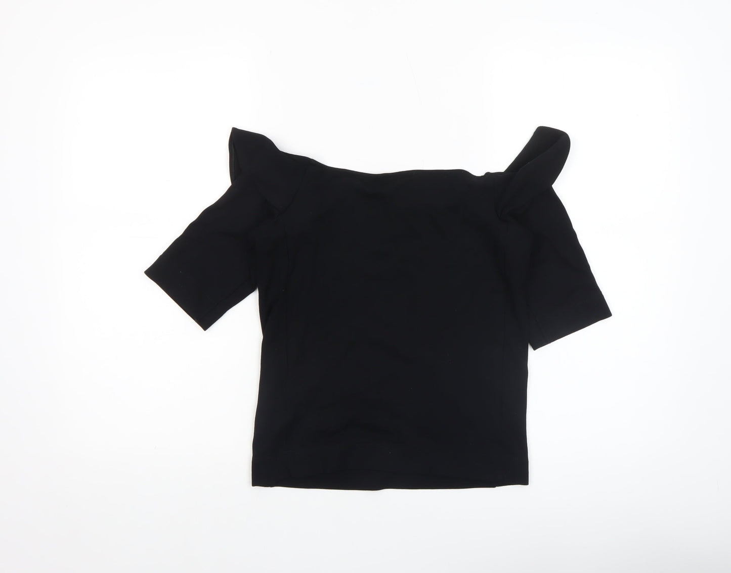 Whistles Women’s Black Off Shoulder Ruffle Blouse UK 12