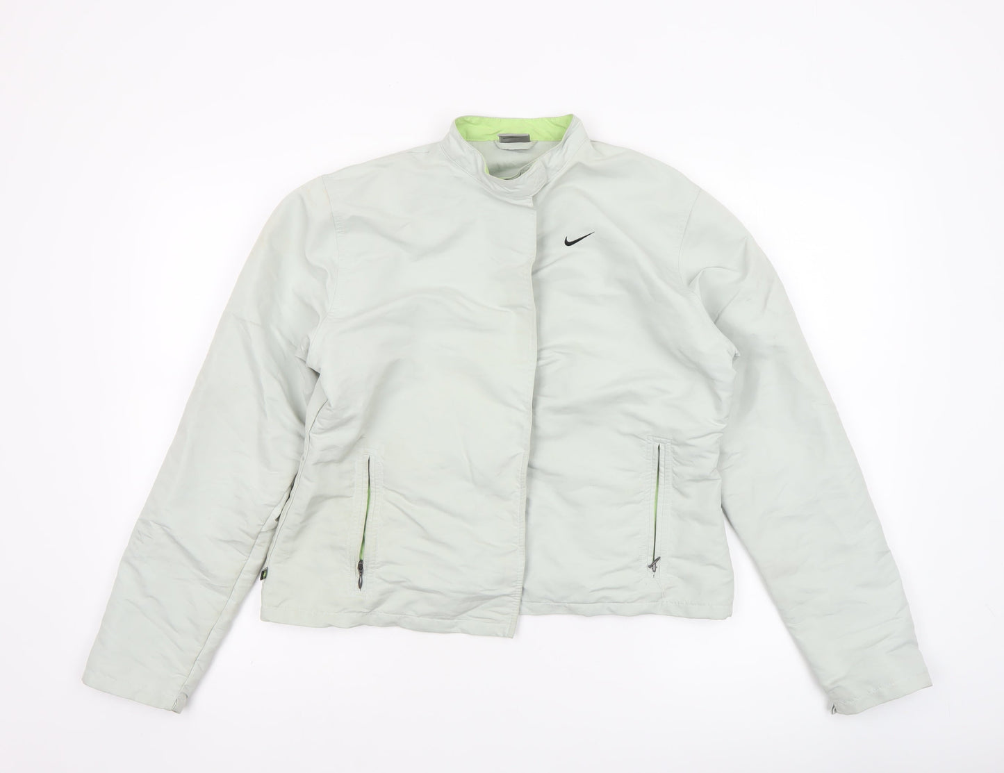 Nike Women’s Grey Lightweight Full Zip Jacket M Sportswear
