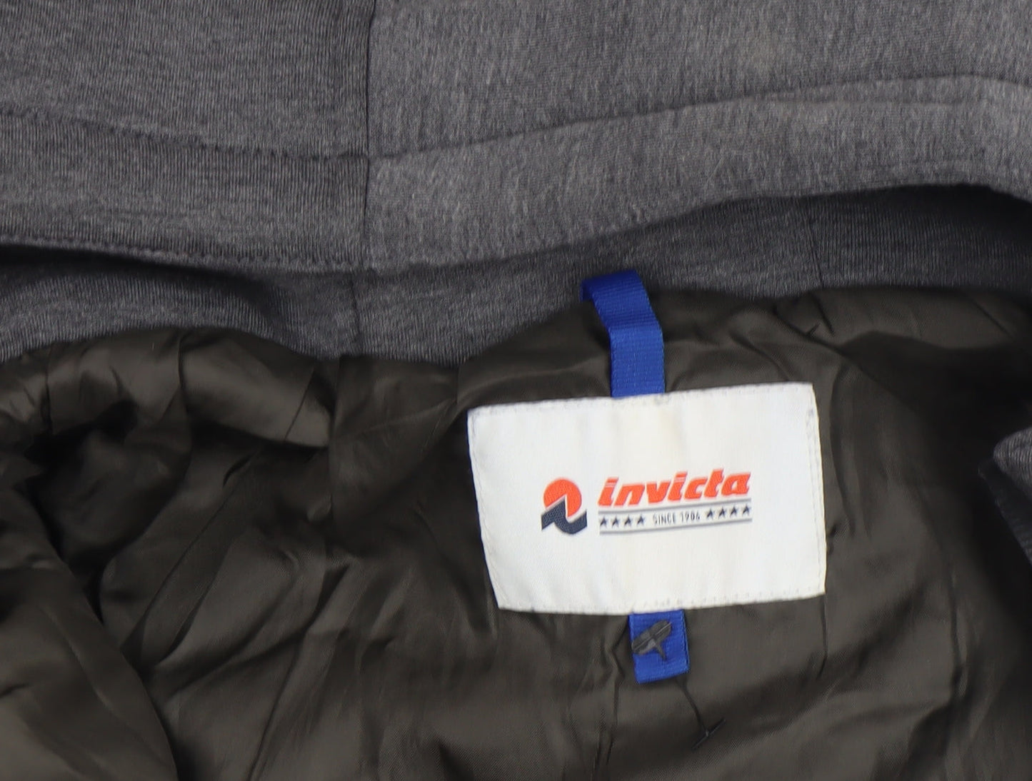 Invicta Boys Grey & Green Hooded Puffer Jacket 10 Years Polyester